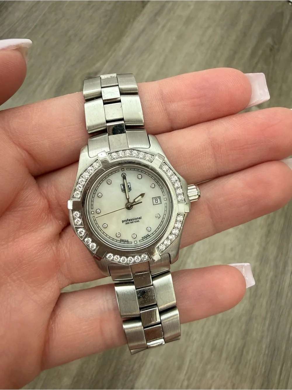 Tag Heuer Women's Aquaracer Diamond White Mother of Pearl Dial Watch